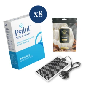 Brain Boost Microdosering + Lions Mane medicinale paddenstoelcapsules (gedurende 2 maanden)