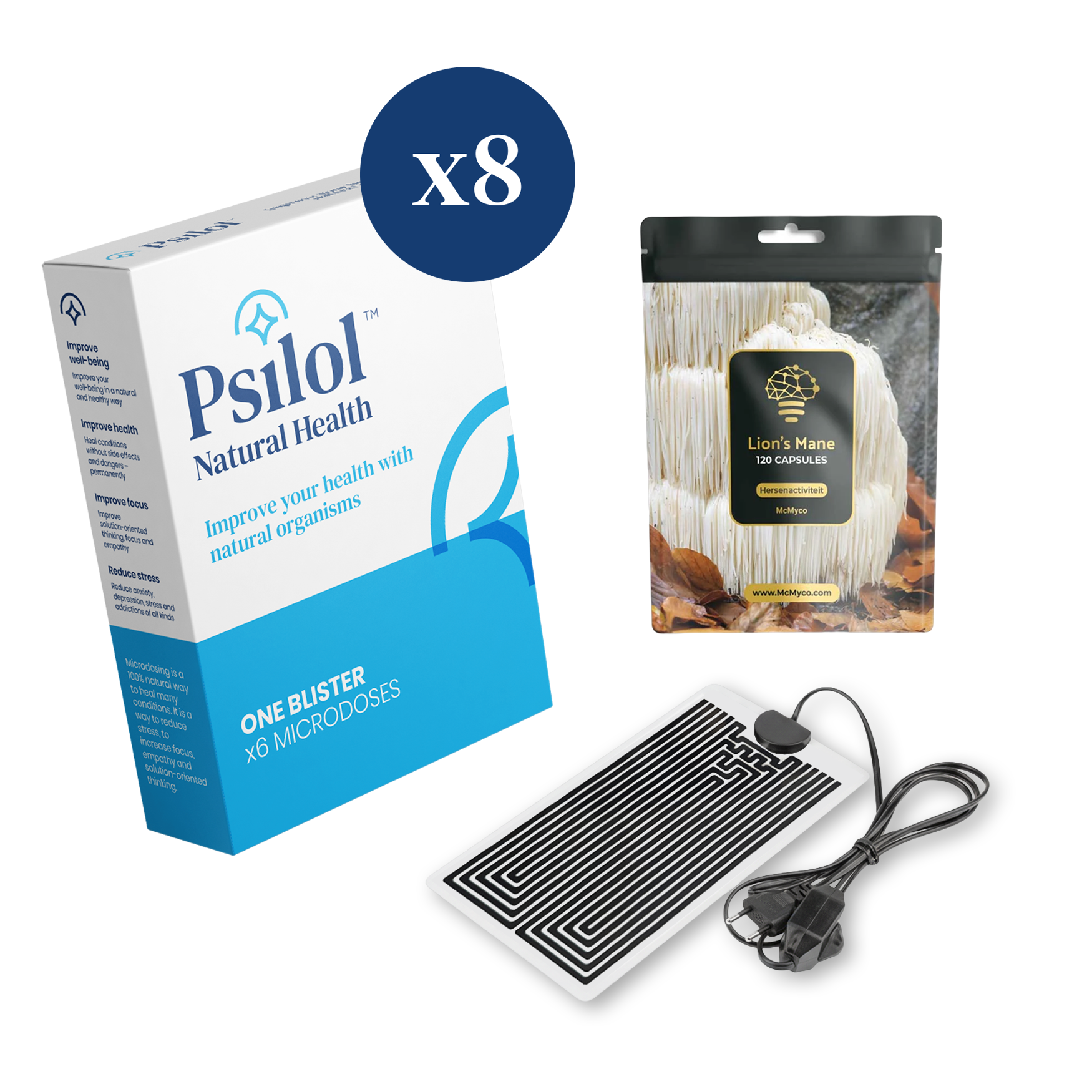 Brain Boost Microdosing + Lions Mane Heilpilzkapseln (für 2 Monate) - Afbeelding 1